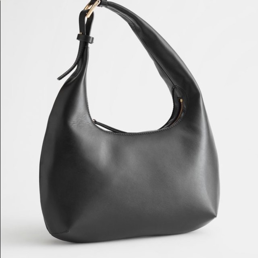 & Other Stories Curved Leather Bag